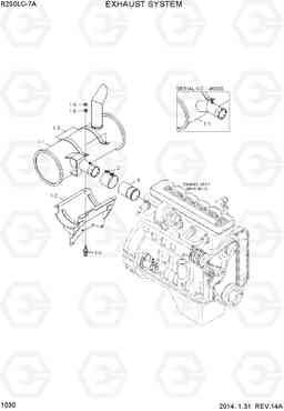 1030 EXHAUST SYSTEM R250LC-7A, Hyundai