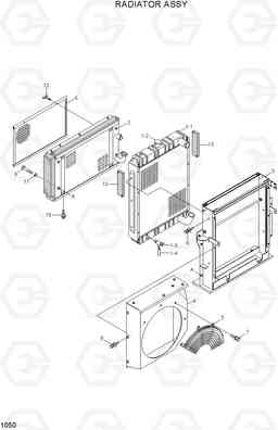 1050 RADIATOR ASSY R250LC-7A, Hyundai