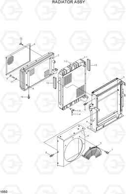 1050 RADIATOR ASSY R250LC-7A, Hyundai