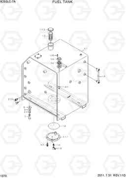 1070 FUEL TANK R250LC-7A, Hyundai