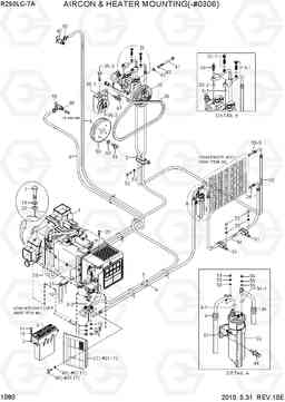 1080 AIRCON & HEATER MOUNTING(-#0306) R250LC-7A, Hyundai