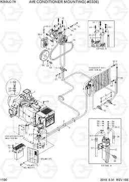 1100 AIR CONDITIONER MOUNTING(-#0306) R250LC-7A, Hyundai