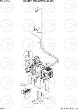 1120 HEATER MOUNTING(-#0306) R250LC-7A, Hyundai