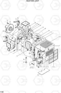 1130 HEATER UNIT R250LC-7A, Hyundai