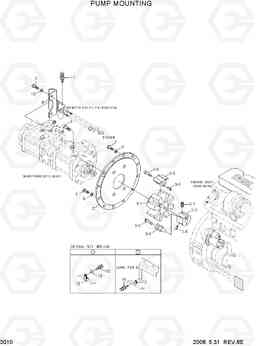 3010 PUMP MOUNTING R250LC-7A, Hyundai