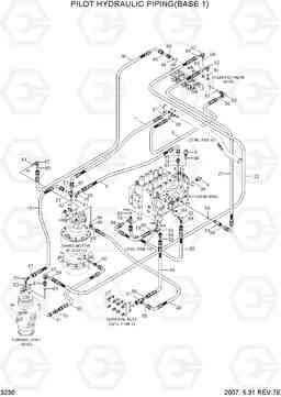 3230 PILOT HYDRAULIC PIPING(BASE 1) R250LC-7A, Hyundai