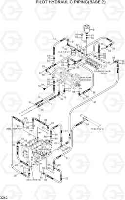 3240 PILOT HYDRAULIC PIPING(BASE 2) R250LC-7A, Hyundai