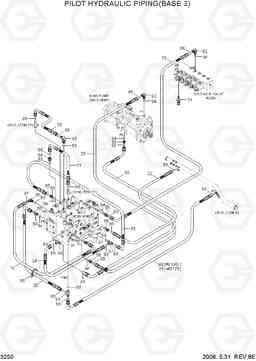 3250 PILOT HYDRAULIC PIPING(BASE 3) R250LC-7A, Hyundai