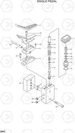 3640 SINGLE PEDAL R250LC-7A, Hyundai