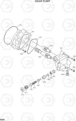 4030 GEAR PUMP R250LC-7A, Hyundai