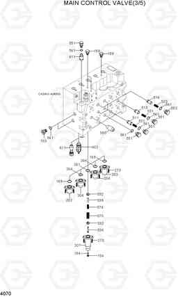 4070 MAIN CONTROL VALVE(3/5) R250LC-7A, Hyundai