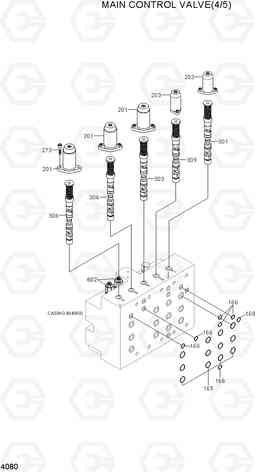 4080 MAIN CONTROL VALVE(4/5) R250LC-7A, Hyundai