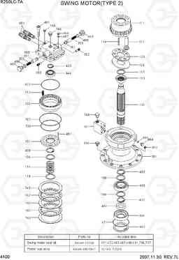 4100 SWING MOTOR(TYPE 2) R250LC-7A, Hyundai