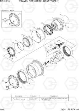 4140 TRAVEL REDUCTION GEAR(TYPE 1) R250LC-7A, Hyundai