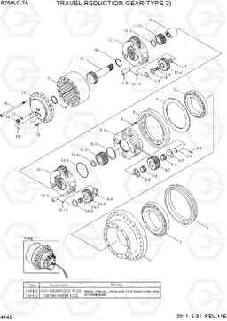 4145 TRAVEL REDUCTION GEAR(TYPE 2) R250LC-7A, Hyundai