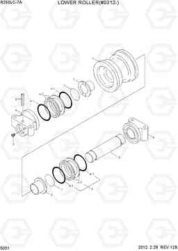 5031 LOWER ROLLER(#0312-) R250LC-7A, Hyundai