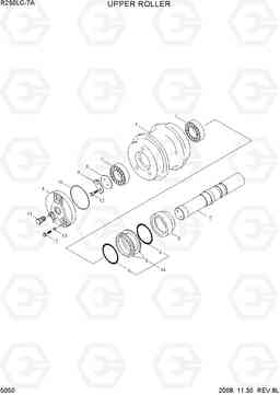 5050 UPPER ROLLER R250LC-7A, Hyundai