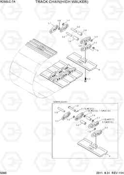 5090 TRACK CHAIN(HIGH WALKER) R250LC-7A, Hyundai