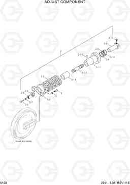 5100 ADJUST COMPONENT R250LC-7A, Hyundai