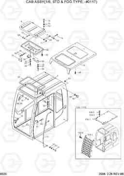 6020 CAB ASSY(1/6, STD & FOG TYPE, -#0117) R250LC-7A, Hyundai