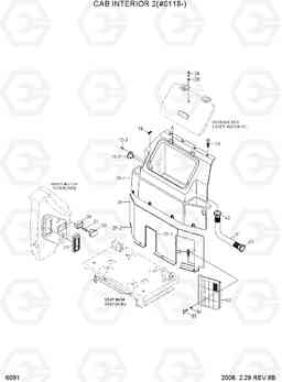 6091 CAB INTERIOR 2(#0118-) R250LC-7A, Hyundai