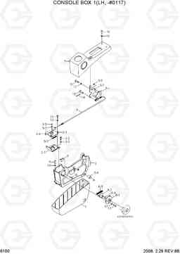 6100 CONSOLE BOX 1(LH, -#0117) R250LC-7A, Hyundai