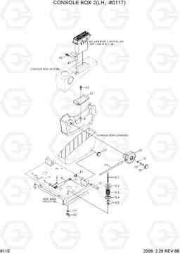 6110 CONSOLE BOX 2(LH, -#0117) R250LC-7A, Hyundai