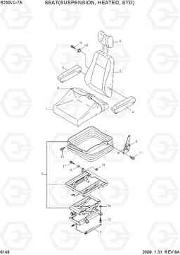 6146 SEAT(SUSPENSION, HEATED, STD) R250LC-7A, Hyundai