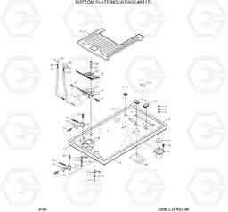 6160 BOTTOM PLATE MOUNTING(-#0117) R250LC-7A, Hyundai