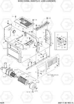 6225 SIDE COWL ASSY(LH, LOG LOADER) R250LC-7A, Hyundai