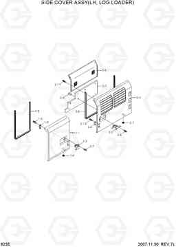 6235 SIDE COVER ASSY(LH, LOG LOADER) R250LC-7A, Hyundai