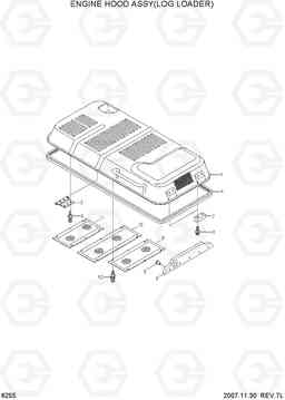 6255 ENGINE HOOD ASSY(LOG LOADER) R250LC-7A, Hyundai