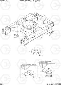 6410 LOWER FRAME & COVER R250LC-7A, Hyundai