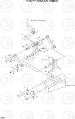 7300 BUCKET CONTROL GROUP R250LC-7A, Hyundai