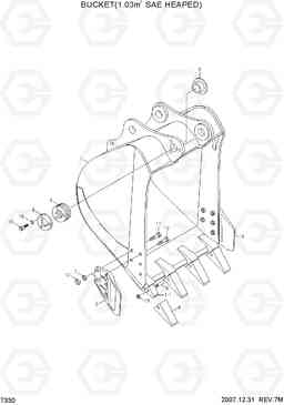 7330 BUCKET(1.03M3 SAE HEAPED) R250LC-7A, Hyundai