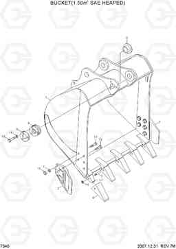 7340 BUCKET(1.50M3 SAE HEAPED) R250LC-7A, Hyundai