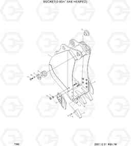 7360 BUCKET(0.60M3 SAE HEAPED) R250LC-7A, Hyundai