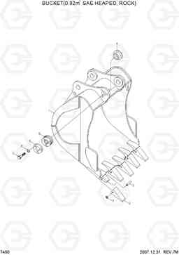 7400 BUCKET(0.92M3 SAE HEAPED, ROCK) R250LC-7A, Hyundai