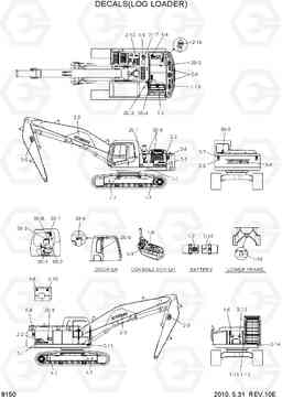 8150 DECALS(LOG LOADDER) R250LC-7A, Hyundai