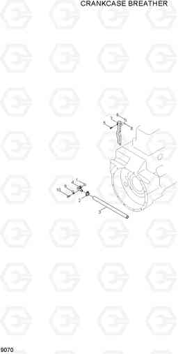 9070 CRANKCASE BREATHER R250LC-7A, Hyundai