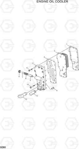 9260 ENGINE OIL COOLER R250LC-7A, Hyundai