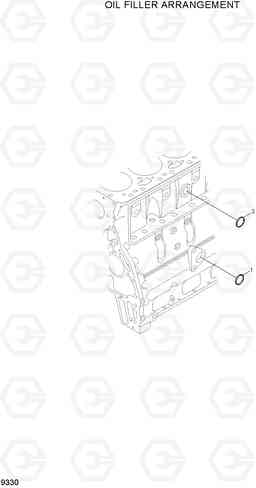 9330 OIL FILLER ARRANGMENT R250LC-7A, Hyundai