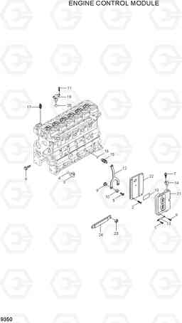 9350 ENGINE CONTROL MODULE R250LC-7A, Hyundai