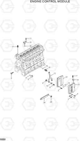 9350 ENGINE CONTROL MODULE R250LC-7A, Hyundai