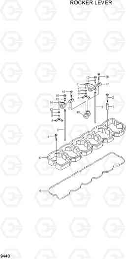 9440 ROCKER LEVER R250LC-7A, Hyundai