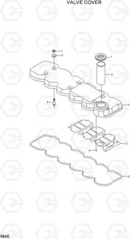 9540 VALVE COVER R250LC-7A, Hyundai