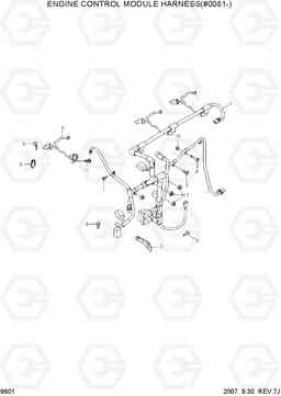 9601 ENGINE CONTROL MODULE HARNESS(#0081-) R250LC-7A, Hyundai