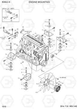 1010 ENGINE MOUNTING R250LC-9, Hyundai