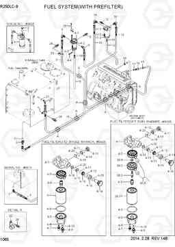 1065 FUEL SYSTEM(WITH PREFILTER) R250LC-9, Hyundai