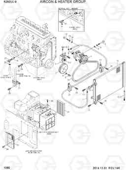 1080 AIRCON & HEATER GROUP R250LC-9, Hyundai